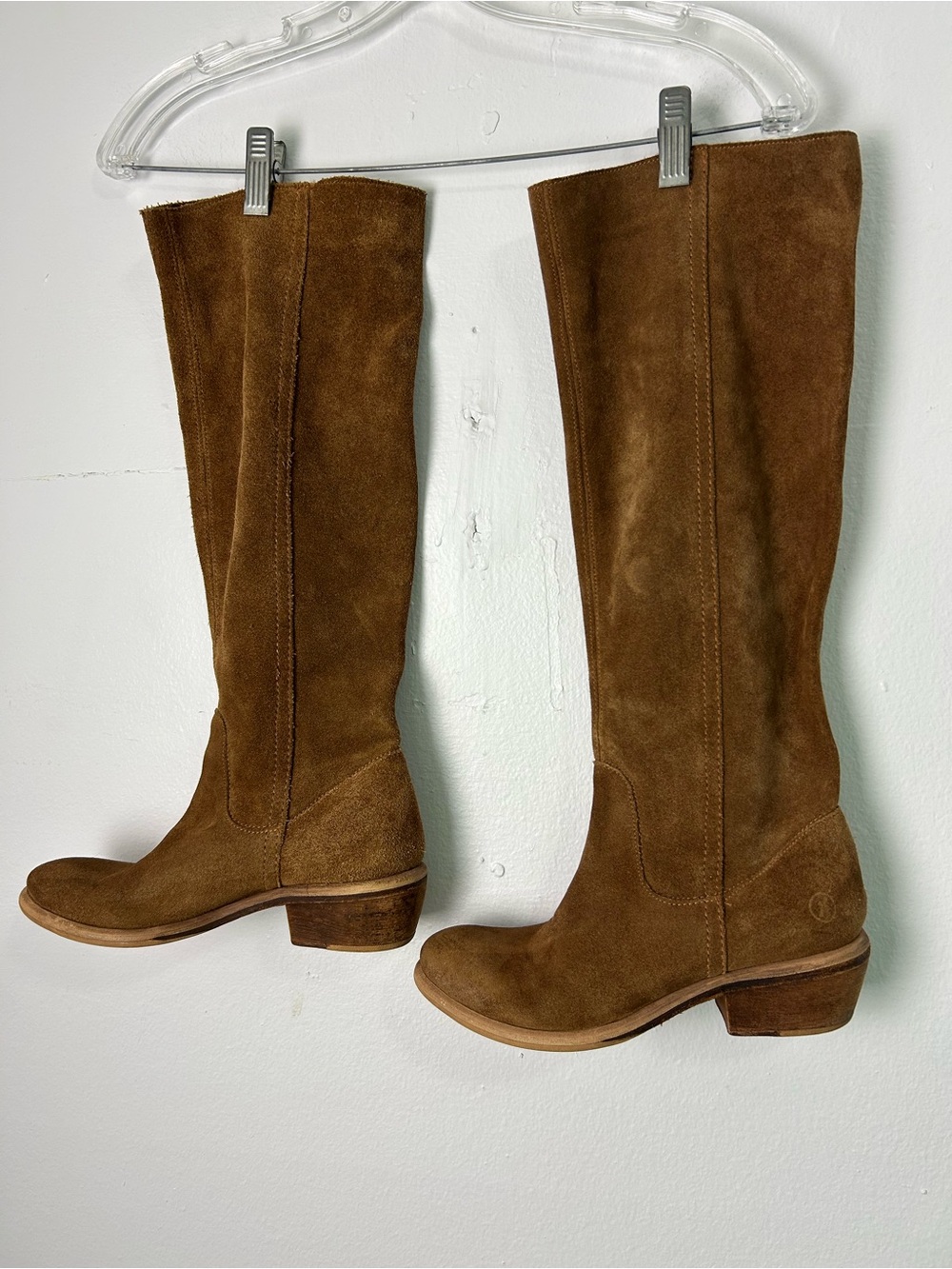 Bronx  over the knee Sude Leather Boots Size 36 Us 6 fall leaf Brown Cowgirl